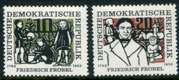 DDR / E. GERMANY 1957 Friedrich Fröbel MNH / **.  Michel  564-65 - Nuovi