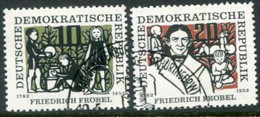 DDR / E. GERMANY 1957 Friedrich Fröbel Used.  Michel  564-65 - Used Stamps