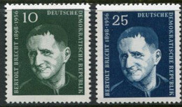 DDR / E. GERMANY 1957 Bertolt Brecht MNH / **.  Michel  593-94 - Ongebruikt