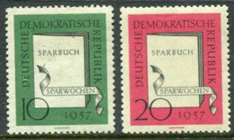 DDR / E. GERMANY 1957 Savings Week MNH / **.  Michel  598-99 - Unused Stamps