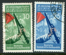 DDR / E. GERMANY 1957 October Revolution Used.  Michel  601-02 - Used Stamps