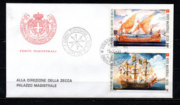 SMOM - 1990 - ANTICHE NAVI DELL'ORDINE - FDC - Sovrano Militare Ordine Di Malta