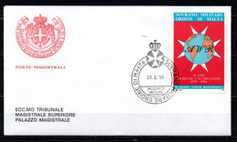 SMOM - 1990 - 40° ANNIVERSARIO DELL'ASSOCIAZIONE MONDIALE RIFUGIATI - CROCE DI MALTA E GLOBO - FDC - Sovrano Militare Ordine Di Malta