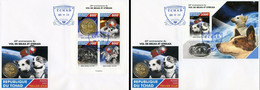 Tchad 2020, Space, Dog In Space, 4val In BF +BF 2FDC - Afrique