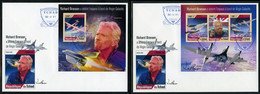 Tchad 2021, Space, Virgin Galactics, 3val In BF +BF In 2FDC - Afrika