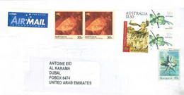 AUSTRALIA  - STAMPS  COVER  FROM  AUSTRALIA  TO DUBAI. - Lettres & Documents