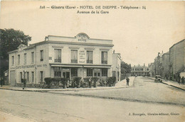 Gisors - Hôtel De Dieppe , Avenue De La Gare - Café Restaurant - Pompe à Essence - Gisors
