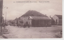 CPA Combeaufontaine - Route De Paris-Bâle (animation Devant Hôtel Du Balcon Et Pompe à Essence) - Combeaufontaine