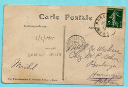 Carte Postale, Afst. HONDSCHOOTE 30/07/1915 Naar ROUSBRUGGE-HARINGE 02/08/1915 - Niet-bezet Gebied