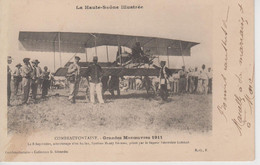 CPA Combeaufontaine - Grandes Manoeuvres 1911 - Le 8 Septembre, Atterrissage D'un Biplan ... Sapeur Réserviste Loridan - Combeaufontaine