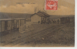 CPA Toilée Combeaufontaine - La Gare (animation Avec Train) - Combeaufontaine