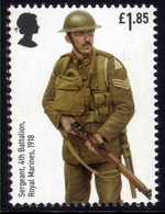 GB 2022 QE2 £1.85 Royal Marines Uniforms Sgt 1918 Umm Ex M/S ( B614 ) - Nuevos