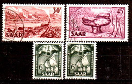 Sarre-202- Original Values Issued In 1951 (o) Used - Quality In Your Opinion. - Autres & Non Classés