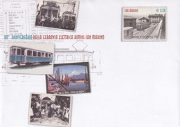 SAN MARINO - BUSTA POSTALE 2012 - FERROVIA ELETTRICA RIMINI - SAN MARINO - NUOVA - Entiers Postaux