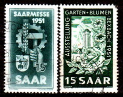 Sarre-208- Original Values Issued In 1951 (o) Used - Quality In Your Opinion. - Autres & Non Classés