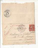 CARTE-LETTRE, Entier Postal, St FLORENTIN, YONNE, AUXERRE, 1909,  2 Scans - Kartenbriefe