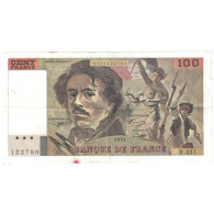 France, 100 Francs, Delacroix, 1993, TTB, Fayette:69bis.08, KM:154g - 100 F 1978-1995 ''Delacroix''