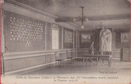 PAS DE CALAIS HARNES SALLE DU SOUVENIR CREEE A LA MEMOIRE DES 237 HARNESIENS MORTS PENDANT LA GUERRE 1914- 18 - Harnes