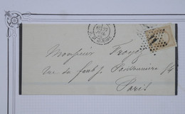 BH6 FRANCE BELLE LETTRE PRIVEE BEAUX ARTS   RRR 1865 ETOILE DE PARIS  N° 11   + NAPOLEON N° 21 + +AFFR.  PLAISANT - 1862 Napoleon III
