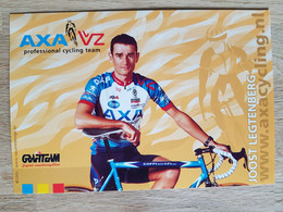 Card Joost Legtenberg - Team AXA-VvZ - 2001 - Cycling - Cyclisme - Ciclismo - Wielrennen - Ciclismo