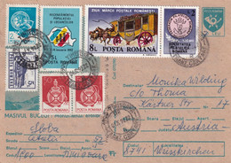 ROMANIA - CARTOLINA POSTALE SPEDITA NEL 1992 TIMISOARA WEIßKIRCHEN - MULTIAFFRANCATURE - Storia Postale
