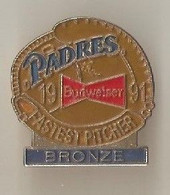 PIN'S SPORT BASEBALL PADRES BIERE BUDWEISER BRONZE - Béisbol