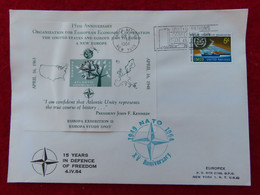 NATO Ersttagsbrief Mit Block, 15 YEARS IN DEFENCE OF FREEDOM 4. IV. 1964 (Nr. 4) - Briefe U. Dokumente