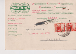 EMPOLI STORIA POSTALE  1947 TESTATINA PUBBLICITA'  VETRERIA - Empoli