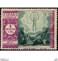ES901SASF-L4319PC-TRELIGCUADR.Spain.Esgane .RELIGION.VENIDA DE LA VIRGEN DE EL PILAR De ZARAGOZA.1940.(Ed 901**) - Schilderijen