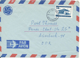 Bulgaria Air Cover Sent To Germany DDR 16-12-1968 Single Franked - Poste Aérienne