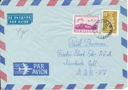 Bulgaria Air Cover Sent To Germany DDR 24-3-1963 ?? Topic Stamps - Poste Aérienne