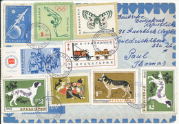 Bulgaria Air Cover Sent To Germany DDR 23-1-1965 With A Lo Of Topic Stamps - Posta Aerea