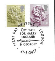 GB - 2017 New  Regional Definitives ENGLAND (2)    FDC Or  USED  "ON PIECE" - SEE NOTES  And Scans - 2011-2020 Dezimalausgaben