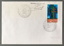 France N°1941 Sur Enveloppe Commémorative (De Gaulle) - Signé - (W1717) - 1961-....