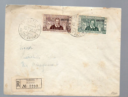 LAB825 (EML) - TRIESTE  AMG-FTT , Lettera RACCOMANDATA Viaggiata 15.7.1954 Poco Fresca. MARCO POLO - Marcophilia