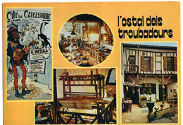 CPSM   11 CARCASSONNE         -     TAVERNE RESTAURANT   -  L OSTAL - Restaurants