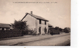 Le Louroux-Béconnais Animée La Gare Train Wagons - Le Louroux Beconnais