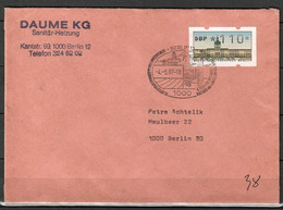 Berlin; ATM (FDC): MiNr. 1, Auf Portoger. Brief In Berlin; F-257 - Timbres De Distributeurs [ATM]