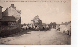 Le Louroux-Béconnais Animée Carrefour Des Routes De La Cornuaille Et De Candé - Le Louroux Beconnais