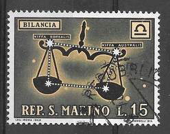 SAN MARINO - Thème Zodiaque - Bilancia - Mi 948 (o) - Gebraucht