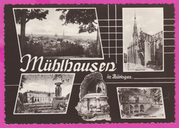 282827 / Germany - Mühlhausen In Thüringen Bahnhof Marienkirche Popperoder Quelle Panorama 1966 PC Deutschland - Muehlhausen