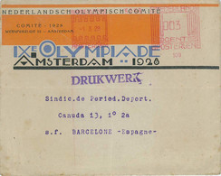 P0410 - NETHERLANDS - POSTAL HISTORY - 1928 Olympic Games Committee COVER Rare! - Estate 1928: Amsterdam