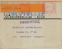 P0410 - NETHERLANDS - POSTAL HISTORY - 1928 Olympic Games Committee COVER Rare! - Sommer 1928: Amsterdam