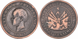 Haiti - 1863 - 20 Centimes - Geffrard Président - 10-038 - Haiti