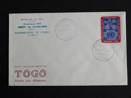 LETTRE TOGO PREMIER JOUR FDC AVEC YT 299 - JOURNEE DES NATIONS UNIES - Covers & Documents