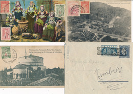 GREECE Lot De 4 CP - Entier Lettre Armée Orient SALONIQUE Campagne Haute Serbie - Brieven En Documenten