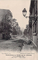 CPA - MILITARIAT - Bombardement De REIMS Par Les Allemands Le 19 Septembre 1914 - Rue PIPER - Weltkrieg 1914-18