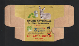 Emballage De SAVON - À L'HUILE D'ARGAN BIO - AU LAIT D'ANESSE ET À L' ORTIE - Savon Artisanal Du Val D'Argent En Alsace - Etiquettes