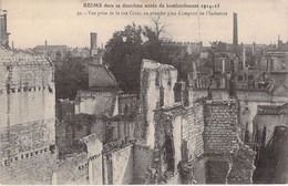 CPA - MILITARIAT - Bombardement De REIMS Par Les Allemands Deuxième Année - Rue Cérès - Comptoir De L'industrie - Guerre 1914-18