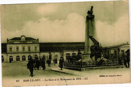 CPA Bar Le Duc-La Gare Et Le Monument De 1870 (184089) - Bar Le Duc